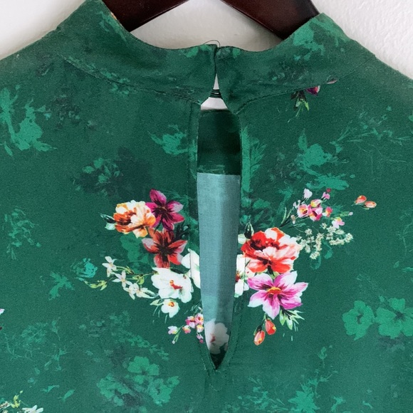 Green floral H&M dress, size 6 - Picture 5 of 5